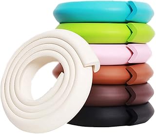 M2cbridge L Shape Extra Thick Furniture Edge Wall Corner Guard Desk Edge Cushion Bumper 6.5 Ft (Off White)