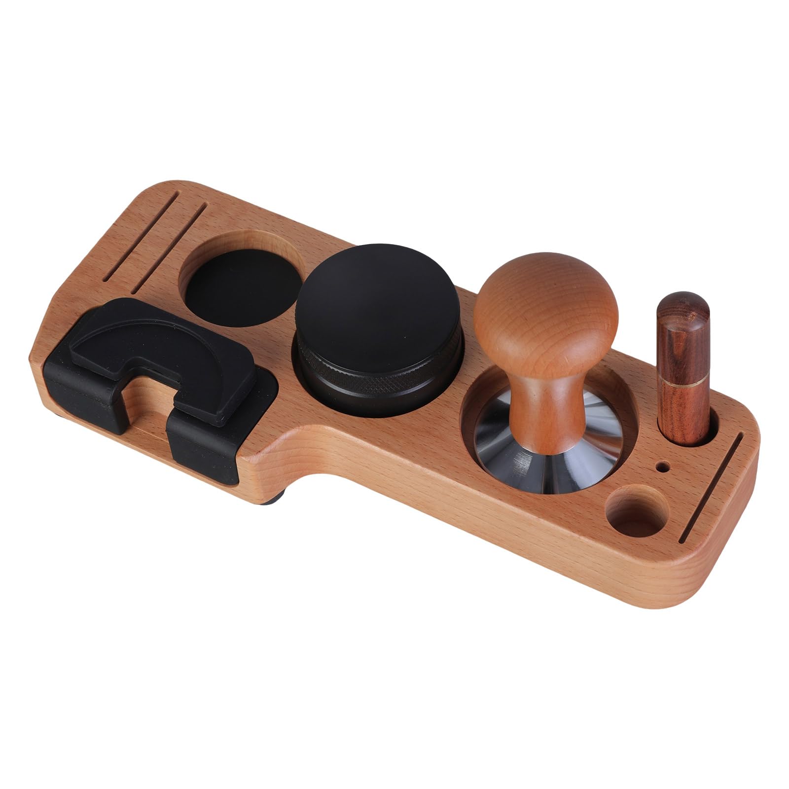 HDOYTXXM Portable Espresso Accessories Set Espresso Tamping Stand Set with Power Dispenser Press for Counters and Cafes Coffee Dispensers