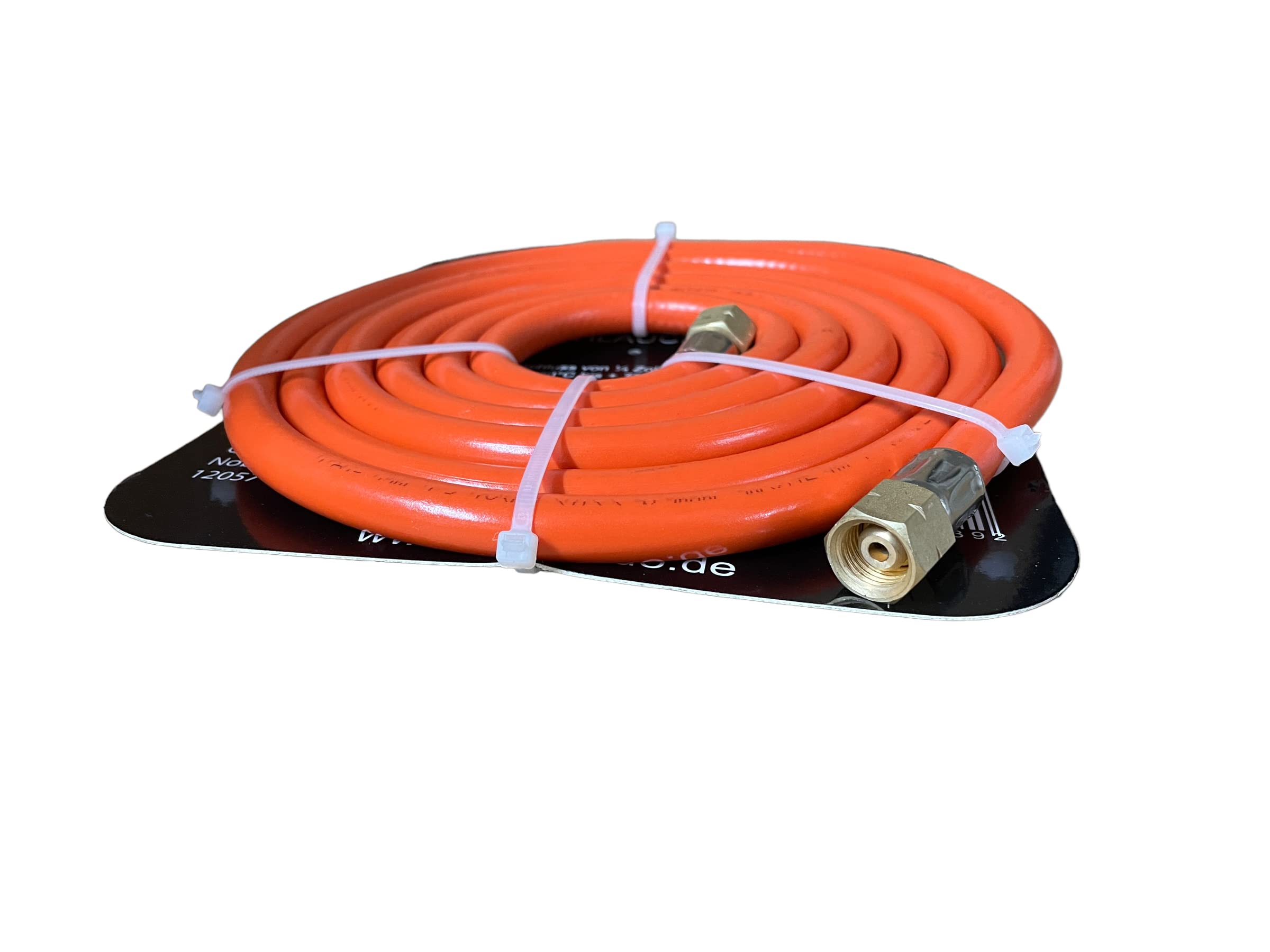 Tubo del gas da 250 cm o 150 cm, 2 filettature sinistra da 1/4", da -30 °C a +70 °C, adatto per GPL in butano, PVC (250 cm)