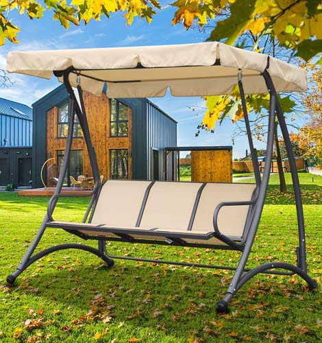 DONDOLO CREVAN 3 POSTI ACC. GRIGIO ANTR. PAPILLON 193x120x167HCM C-IMB