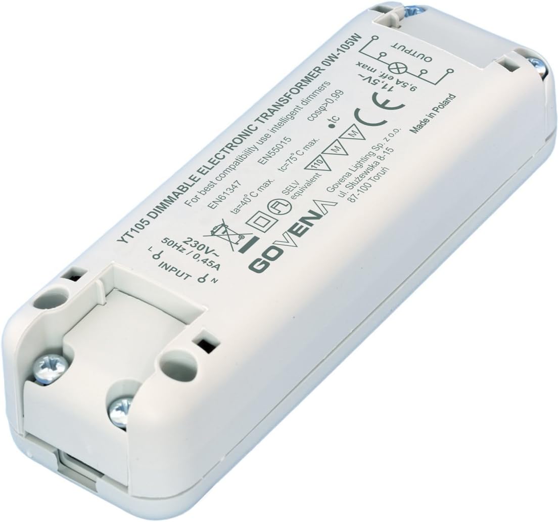 0-105W 12VAC Low Voltage Dimmable Electronic Transformer YT105