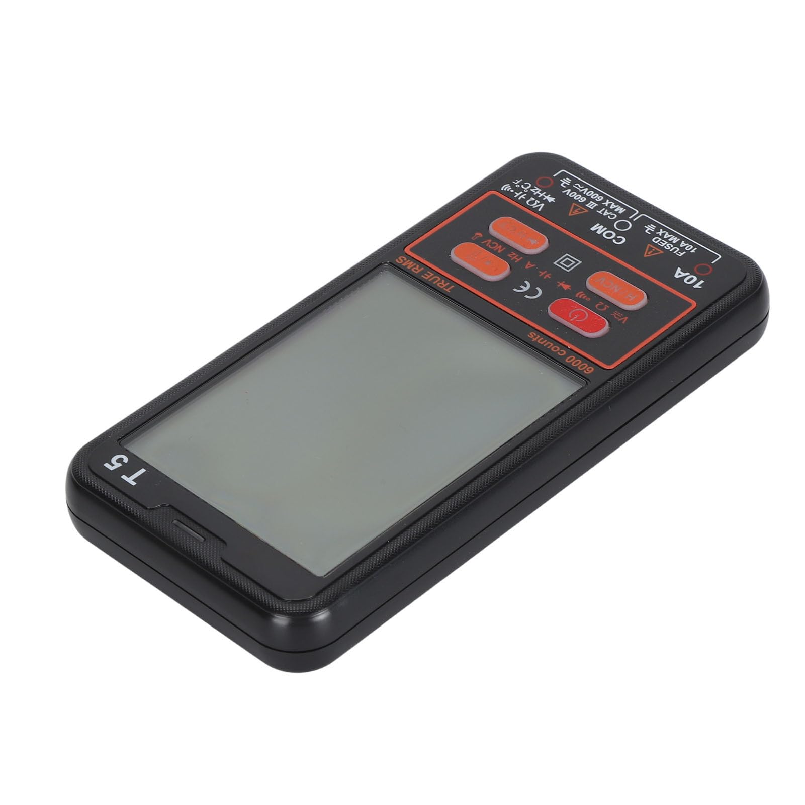 Tester Multimetro Digitale, Voltmetro da 6000 Conteggi, con Display LCD a Colori, Misura Corrente, Tensione, Resistenza, Frequenza, continuità, Diodo, Temperatura