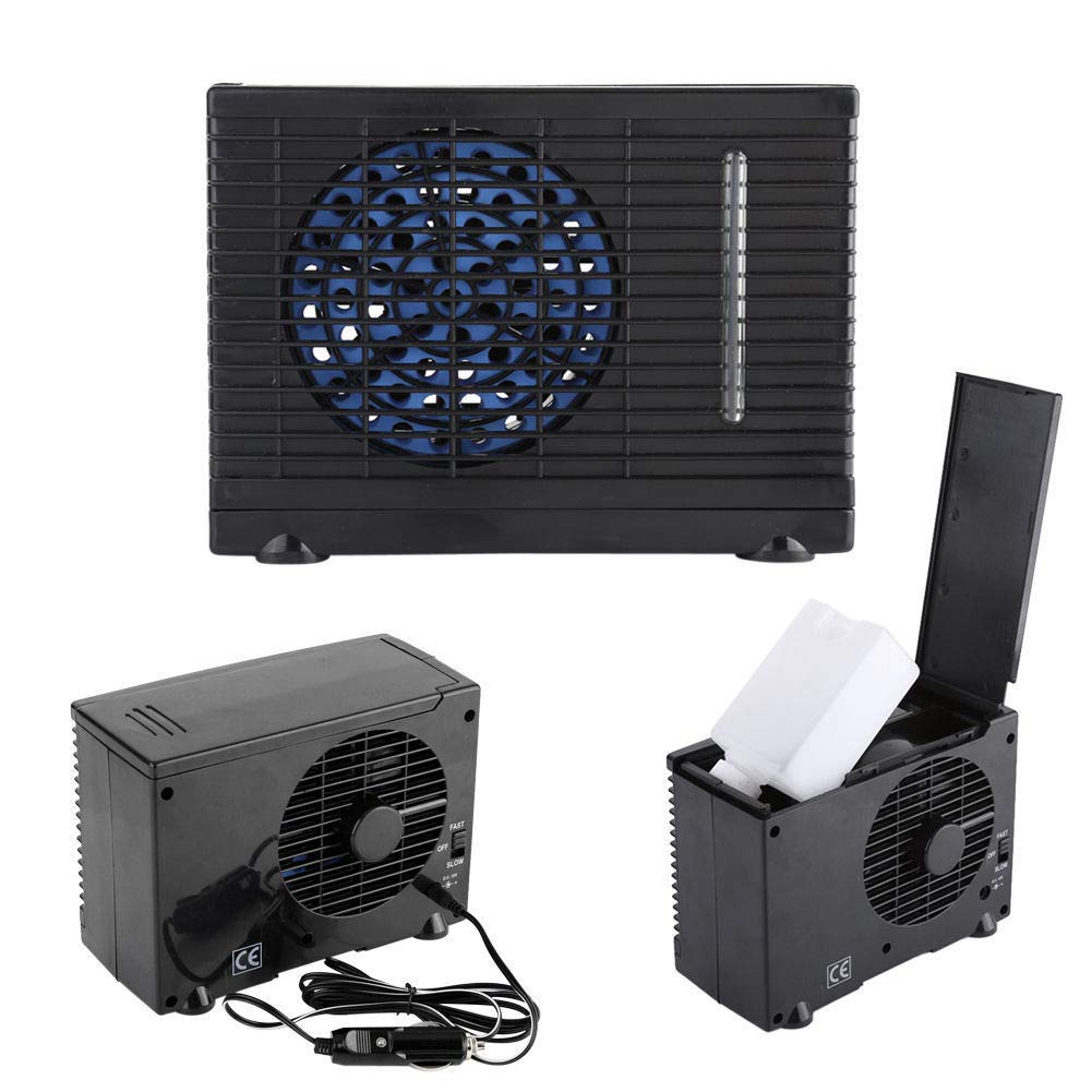 Climatizzatore Universale per Mini Auto – Ventola di Raffreddamento Evaporativo da 24 V per Auto, Camion e Casa (Nero)
