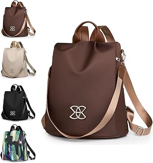 Mochila antirrobo de gran capacidad, mochila de hombro informal para mujer, bolsa de tela oxford impermeable de seguridad para viajes, adecuada para viajes y uso diario, con gancho desmontable