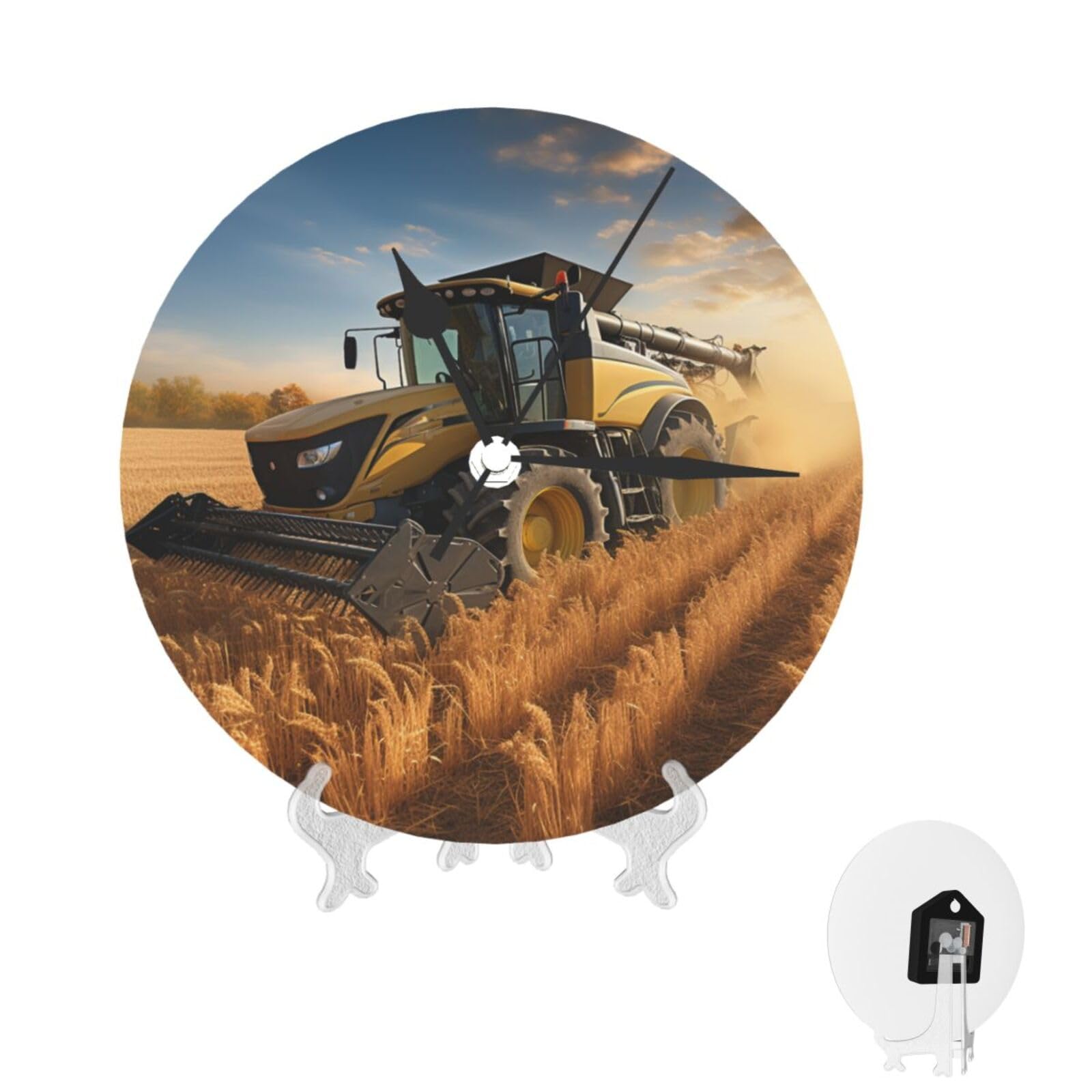 Horloge murale à piles motif tracteur, le cadeau idéal pour la maison