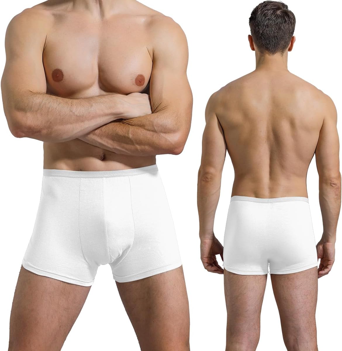 10 Pack Mens Disposable Underwear, Cotton Portable Boxers Briefs for Travel/Fitness/Emergency/Hospital Stays - Image 2