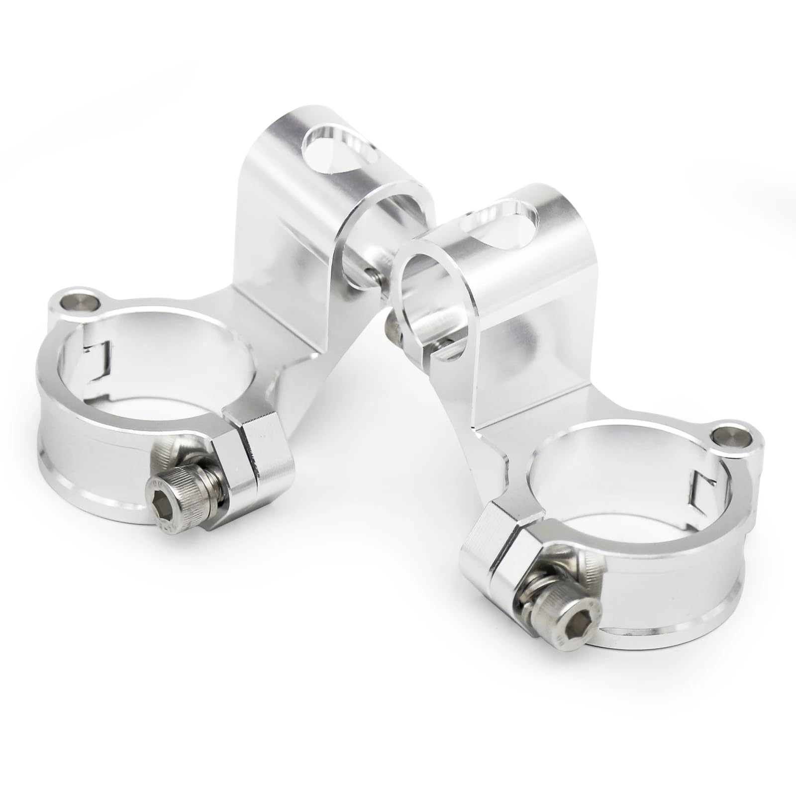 Moto Manubrio Riser Moto Riser Riser Clip On 37MM 41MM 43MM 45MM 48MM 50MM Clip Regolabili Per Manubrio Da 7/8 "Manubrio Morsetto 1.5" Rised Riser Moto (Colore : Black part)