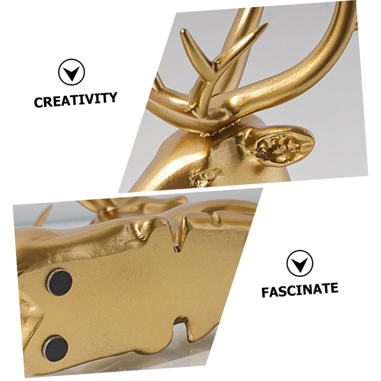 Baluue 2stücke Rentier Elch Weihnachtsfigur aus Kunstharz Elch Dekoration für Zuhause Kreative Weihnachtsdekoration für Inneneinrichtung