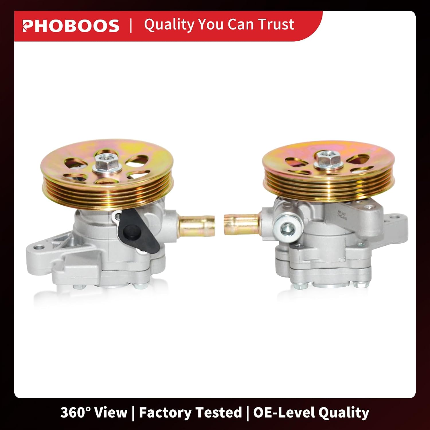 PHOBOOS Power Steering Pump Compatible with Honda Accord 1998-2002 L4 2.3L, Ref. 21-5919