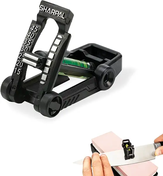 SHARPAL 194H Whetstone Blade Sharpener Stone Angle Guide, Chisel/Plane Iron Sharpening Guide, Knife Edge Angle Finder, Sharpening Trainer (15° to 45°)