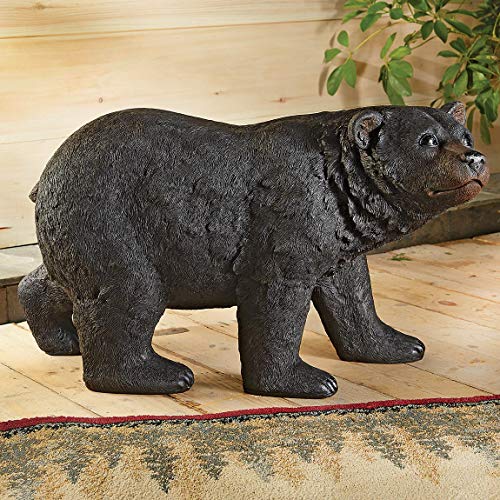 BLACK FOREST DECOR Black Bear Stroll Sculpture, Polyresin, 36" W