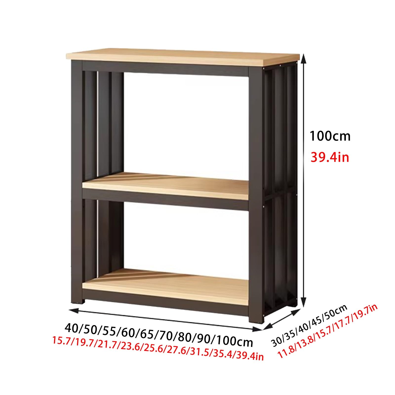 Trzypoziomowy stojak na akwarium o wysokiej wytrzymałości, wykonany z kutego żelaza, nadaje się do akwariów 100x50 cm, w kolorze brązowym i orzechowym, wyświetlacz w salonie lub e