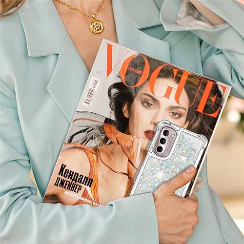 Miniatura 7 de Funda compatible con Motorola Moto G Stylus 2022, con purpurina, líquida, bonita funda transparente para teléfono, flotante, arenas movedizas, a