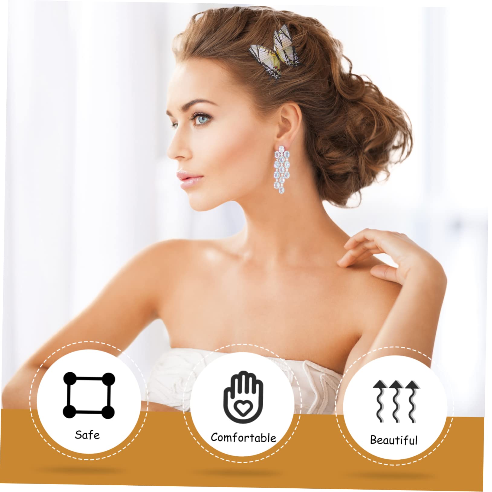 minkissy 60 fermagli per capelli a forma di farfalla, decorazione estiva, mini fermagli per capelli da donna, fermagli per capelli a coccodrillo, fermagli per capelli estivi, fermagli per capelli a