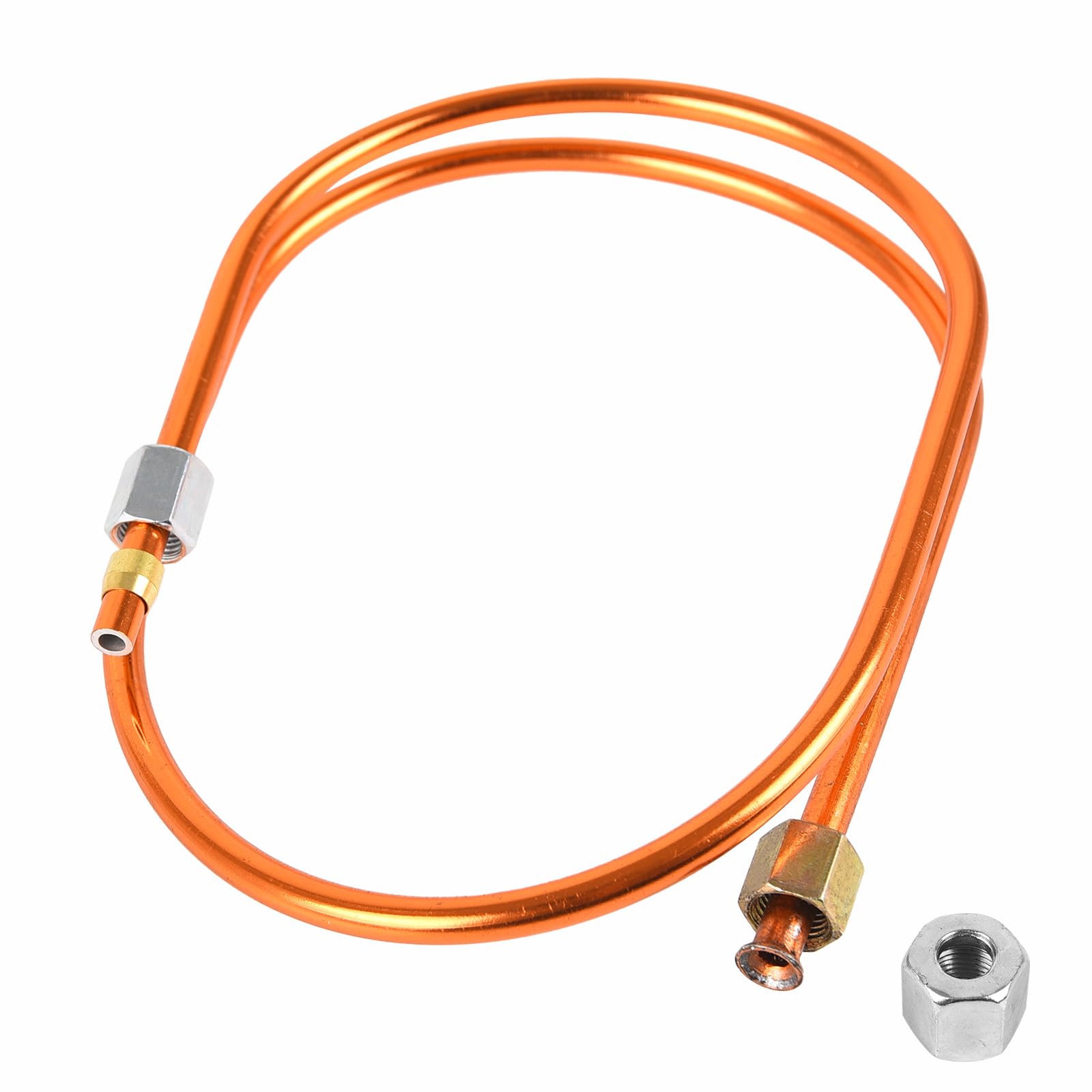 Tubo di scarico per compressore d'aria da 6 mm, tubo flessibile in alluminio per compressore d'aria, parti di ricambio per compressore d'aria (80 cm / 31,5 pollici)
