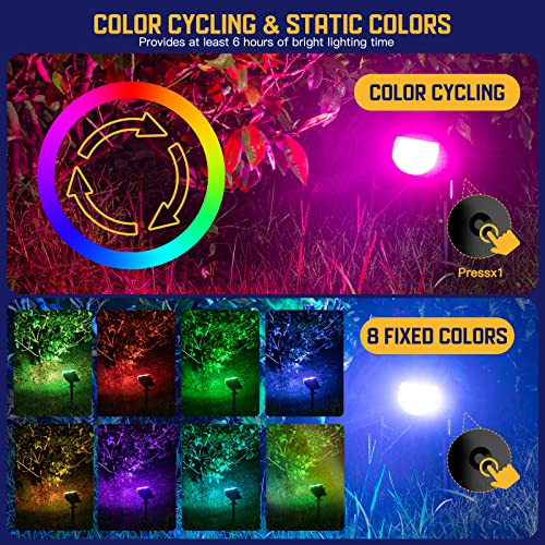 Kyosho TOT38-MULTI-COLOR LIGHTS Solar Color Spot Lights Outdoor, 9 Lighting Modes Halloween Christmas 38 Leds Color Changing Tree Pool Outdoor Lights, Waterproof Rgbw Multicolor Solar Spotlight thumb #1