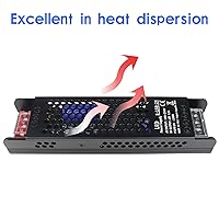 Vista 4 de Fuente de alimentación de conmutación regulada universal de 24V 6.5A 150W, Convertidor de CA 100-250V a 12V CC, controlador LED, transformador