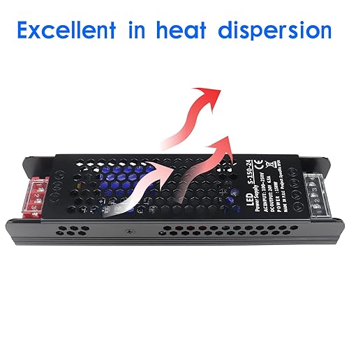 Miniatura 4 de Fuente de alimentación de conmutación regulada universal de 24V 6.5A 150W, Convertidor de CA 100-250V a 12V CC, controlador LED, transformador