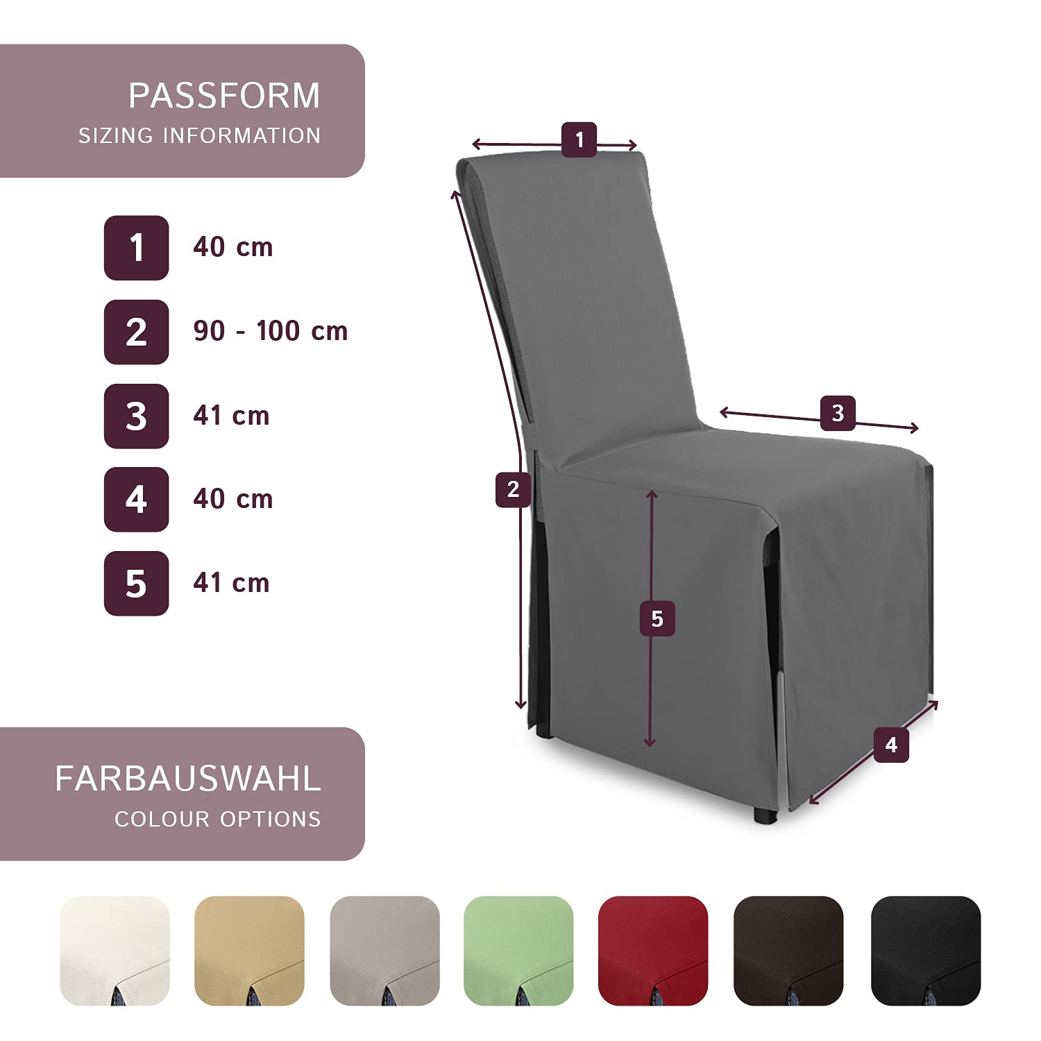 SCHEFFLER-Home Mila Lot de 6 housses de chaise festives avec nœud pour Noël, mariage, anniversaire - Élégantes housses de banquet pour toutes les occasions et chaises - Pour salle à manger, salon