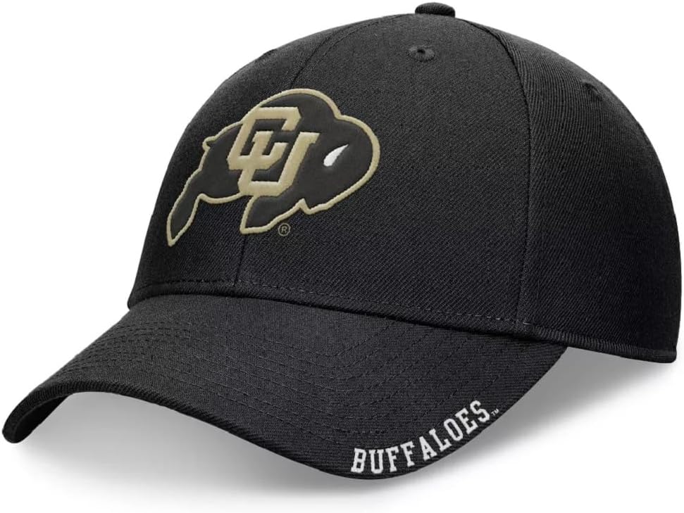 Officially Licensed University Colorado Hat Classic Edition Primary Team Logo Black MVP Adjustable Buffaloes Relaxed Fit Baseball Sports Cap