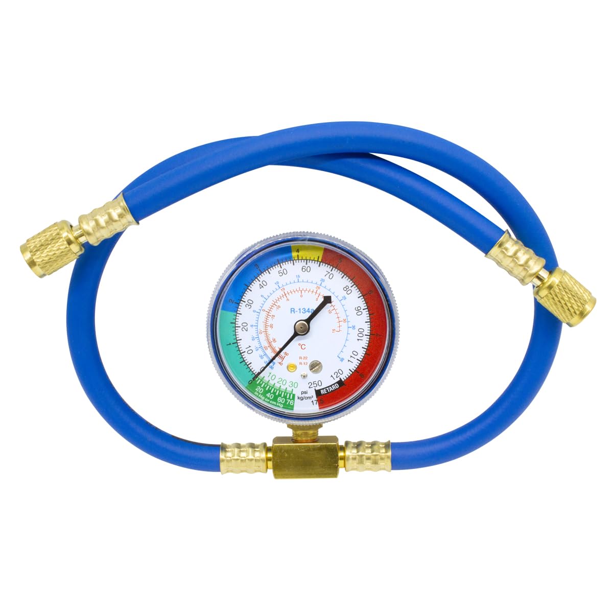 Gas refrigerante organico per aria condizionata auto Ralerfresh RF equivalente a 1000gr sostituto dei gas R134a e R12 (2 bottiglie + Manometro con tubo + 1 connettore)