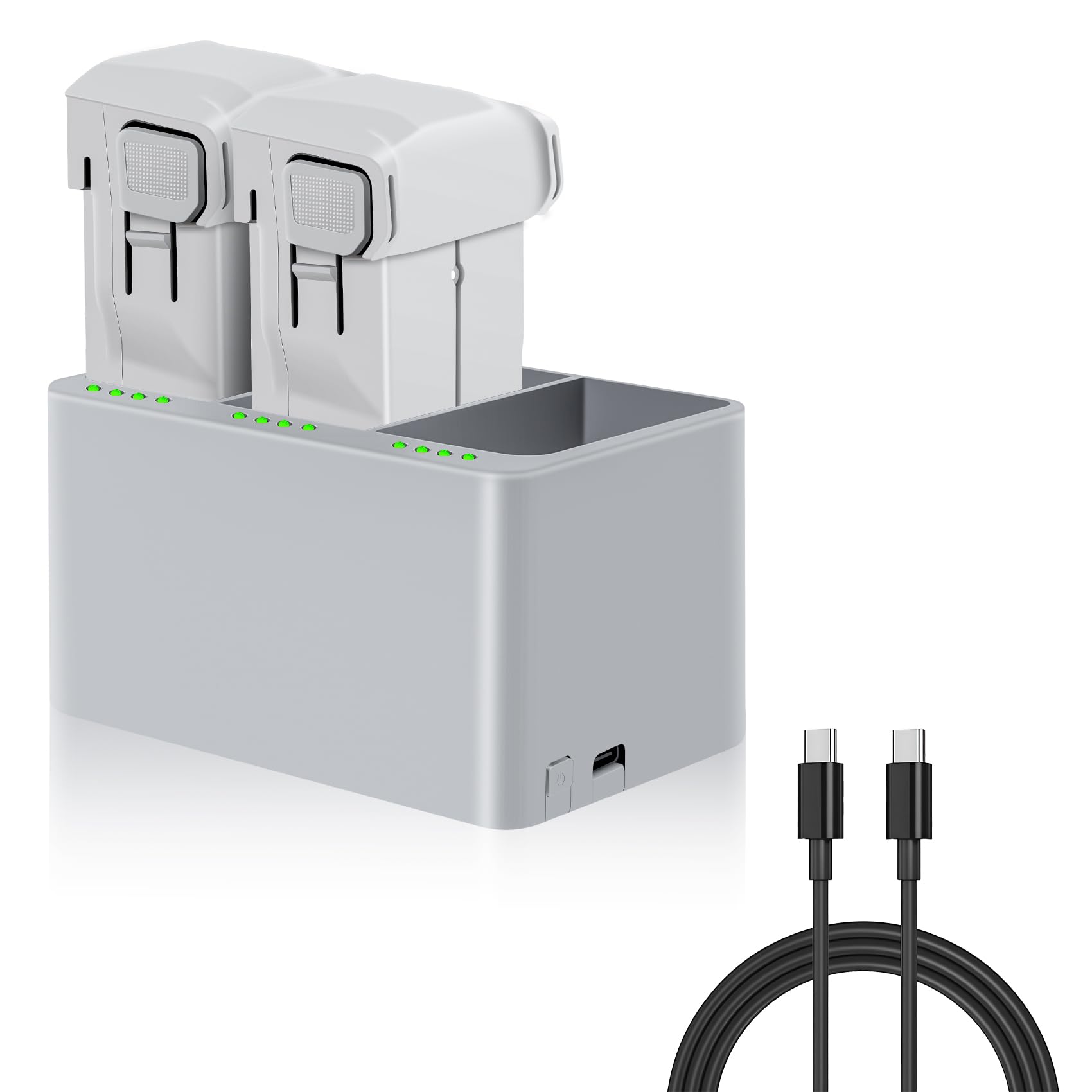 COOLSHOW Mini 4 Pro/Mini3 Serie Intelligente Flugbatterie 2 Stück 3850mAh Bietet 47 Minuten maximale Flugzeit und Multifunktionale Zwei-Wege-Dreifach-Ladestation Kompatibel mit DJI Mini 4/3/3 Pro Plus
