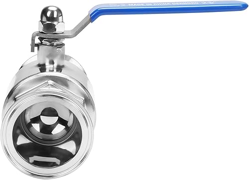 Miniatura 7 de DERNORD Válvula de bola de triple abrazadera de 1.5 pulgadas, 2 piezas, acero inoxidable 304, revestimiento de PTFE. (tubo de 1.25 pulgadas OD)