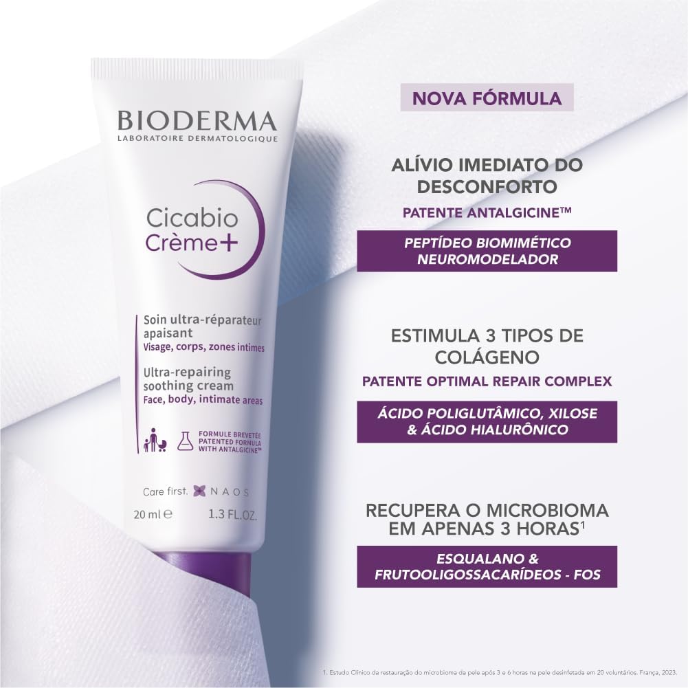 BIODERMA Creme ultra-reparador calmante CICABIO CREME+ 20ML