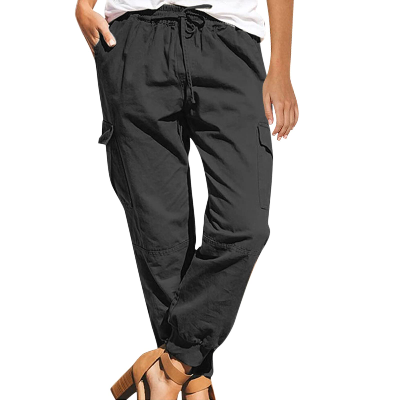 Pantaloni Cargo Baggy Donna Y2K - Larghi, Comodi, Elasticizzati, Con Tasche, Per Sport E Casual
