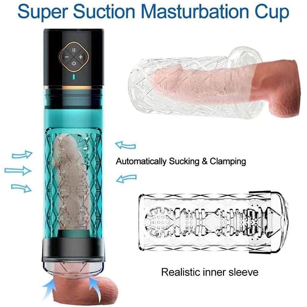 -Sèxtôysé Ġõđẹ Massager Personal Pompe Agrandisseur de Pénis Developer Erection Aide Pressurized Vide Avec Legrip Hanal Cock Élargissement, Jouet Masseur Manchon