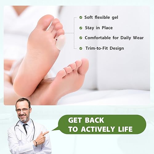 Miniatura 7 de Juego de 8 protectores de dedos de gel con extracto de aloe vera, almohadillas de protección de dedos para mujeres y hombres, protege los callos,