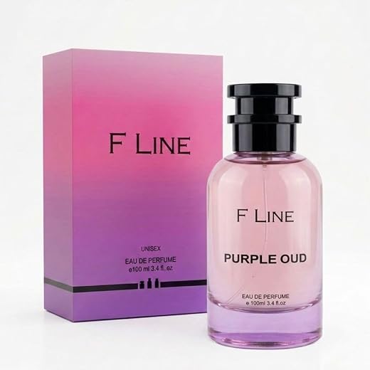 F LINE - PURPLE OUD - Eau De Parfum 100ml | Luxury Perfume with pink pepper | kashmiri saffron | Orange blossom &amp; oud with...