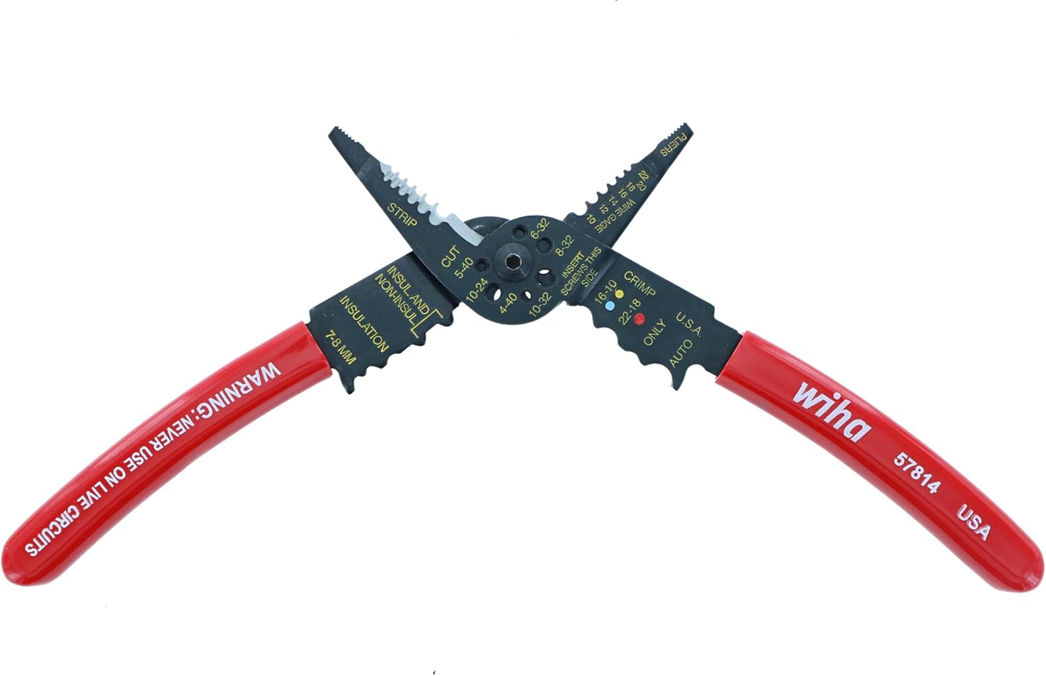 Wiha 57184 Classic Grip Wire Combination Strippers/Crimpers 8.25