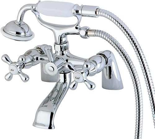 Miniatura 3 de Elements of Design Nuvo Elements of Design ES2675X Charleston - Relleno de bañera con patas de garra para montaje en cubierta con ducha de mano,