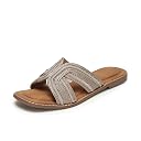 Marc Loire Women Smart Casual Embellished Slip-On Open Toe Flats Chappals | Fashion Sandals with Comfortable Sole (Rose Gold, UK Footwear Size System, Adult, Women, Numeric, Medium, 6) gallery image