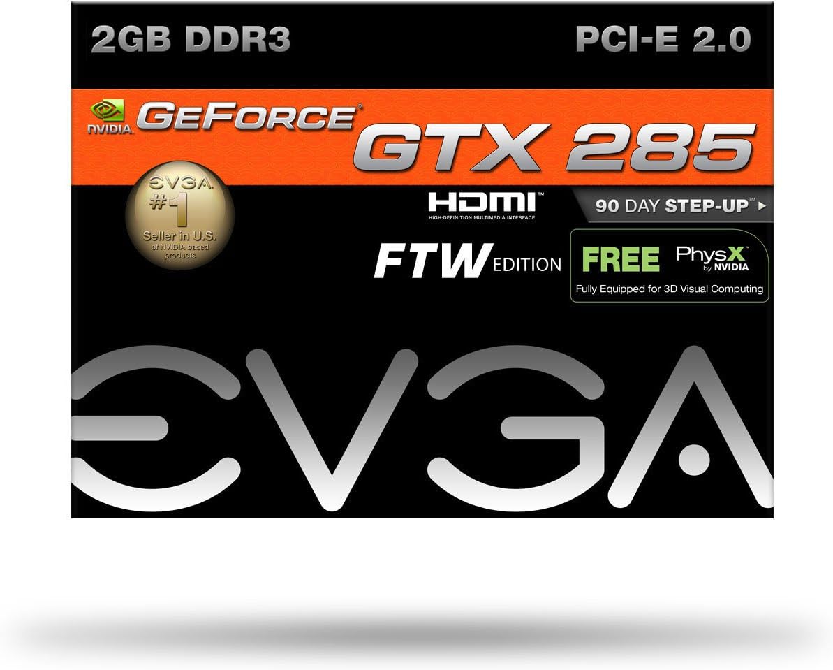 EVGA 02G-P3-1187-AR GeForce GTX285 FTW Edition 2048 MB DDR3 PCI-Express 2.0 Graphics Card