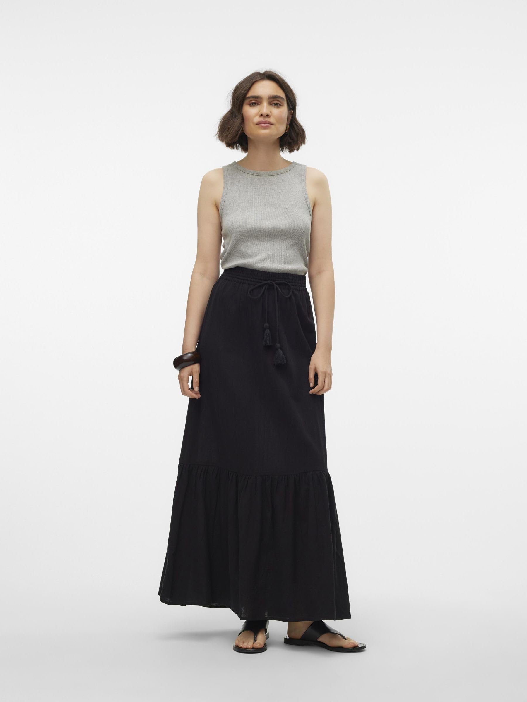 VERO MODA Female Rock VMPRETTY Hohe Taille Langer Rock