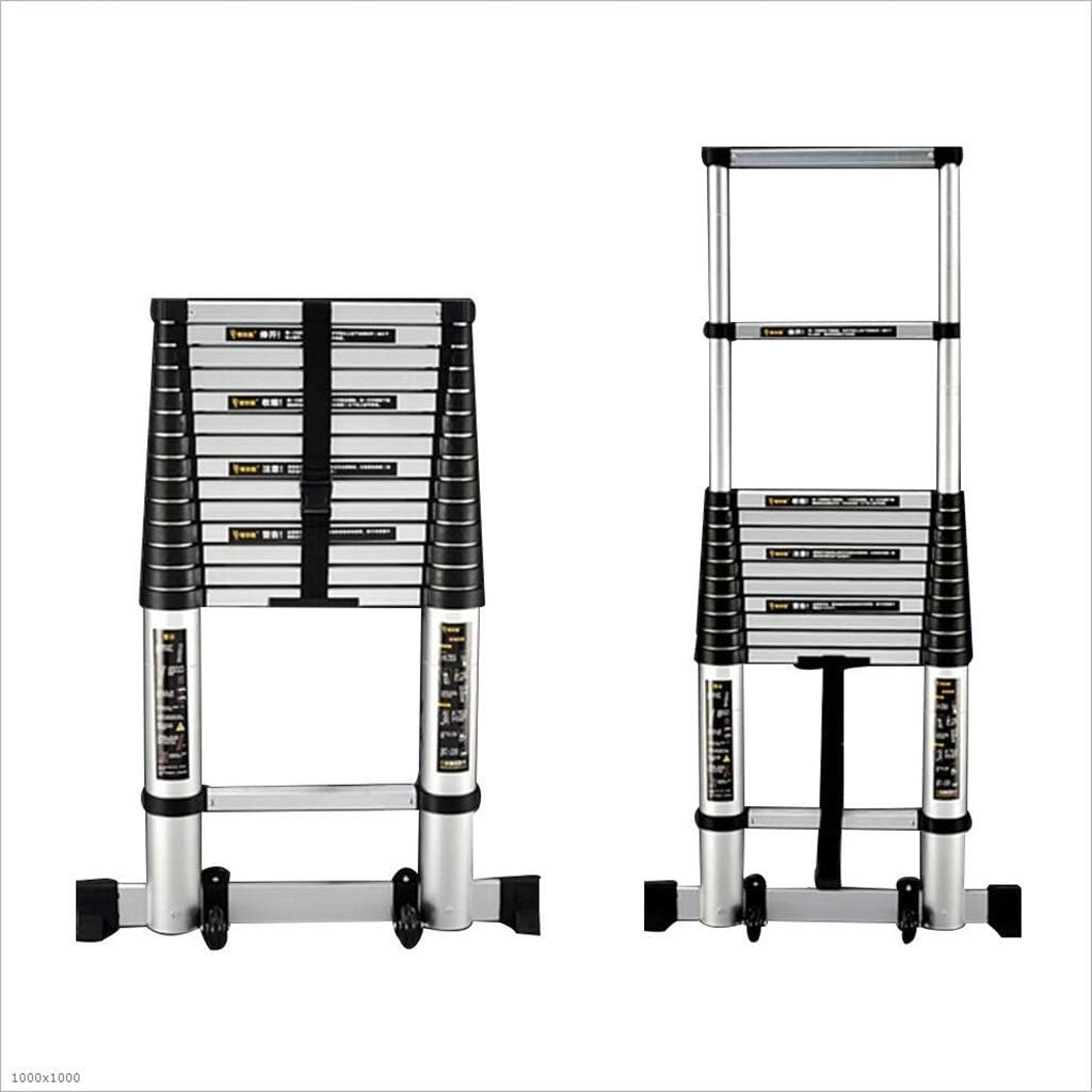 Extension Ladder, Non-Slip Pedal, Aluminum Folding Portable Ladder, Suitable for Home Office Loft Straight Ladder, Maximum Load Capacity 330 Pounds (Size : 3.8M(12.4FT))