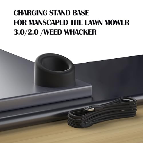 Miniatura 6 de Cargador de repuesto para cargador MANSCAPED 2.03.0 con cable de alimentación de 1.5M, base de soporte de carga inalámbrica para cortadora de césped