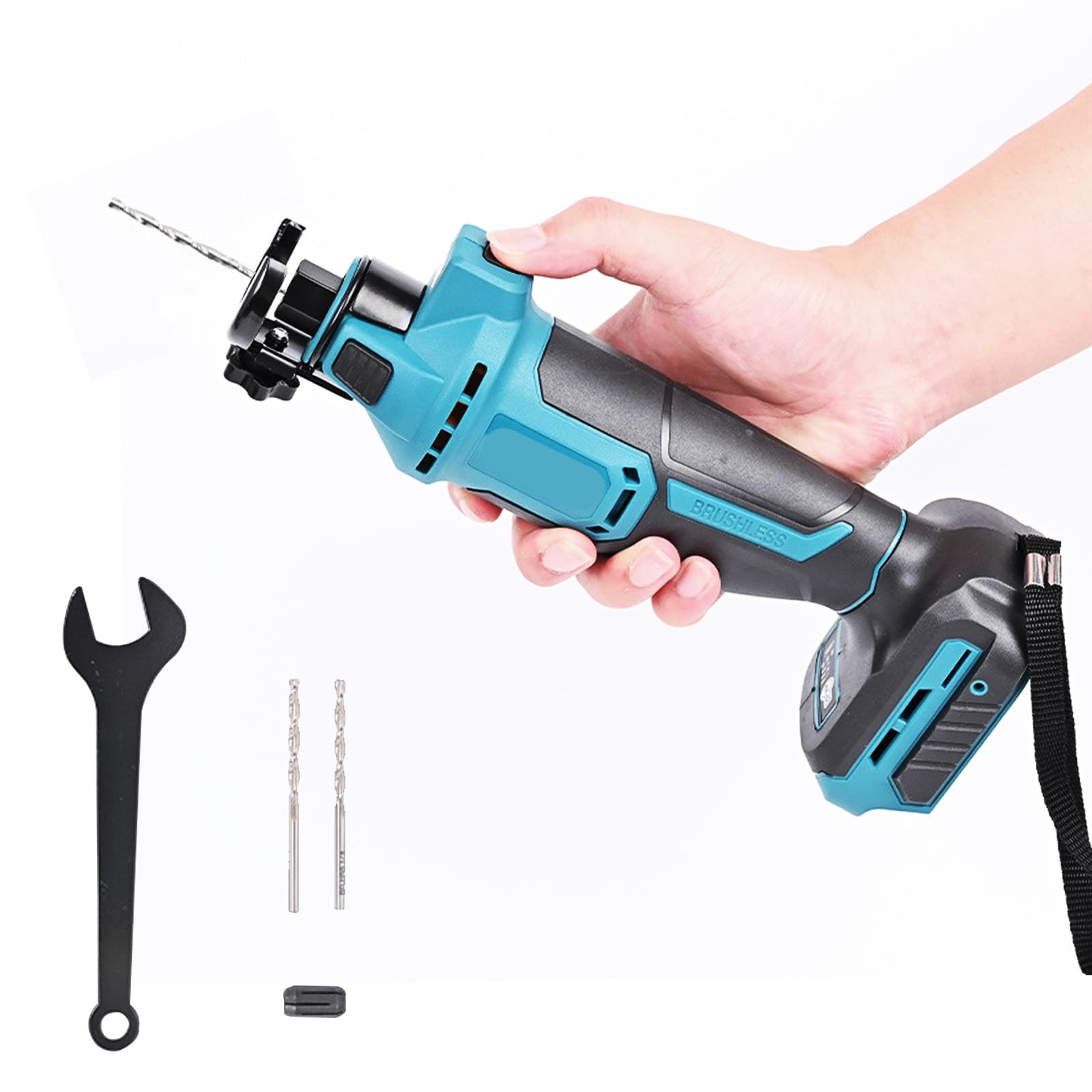 Akku Rotationsschneider Kompatibel mit Makita 18V Batterie, Trockenbau Ausschnittwerkzeug,Akku-Rotationsschneider 18 V zum Schneiden von Holz, Trockenbauwänden, Gipskartonplatten und Holz (ohne Akku)
