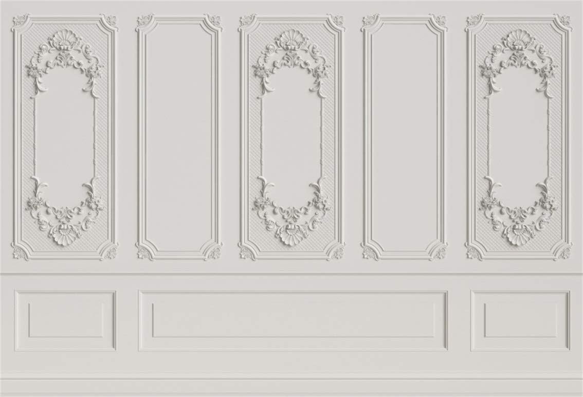 Leyiyi 6x4ft Vintage Room Inside Backdrop European Frame Modern House French Castle Cementery Wall Retro Style Photo Background Cowboy Kids Birthday Portrait Studio Prop Vinyl Wallpaper