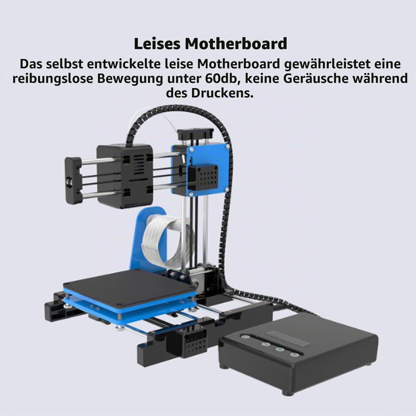 Mini 3D Drucker für Anfänger 10-40mm/s 3D-Druckmaschinen mit 1,75 Mm PLA Filament, 3D-Drucker mit 1-klick, Abnehmbare Magnetische Bauplatte, Druckgröße100x100x100mm