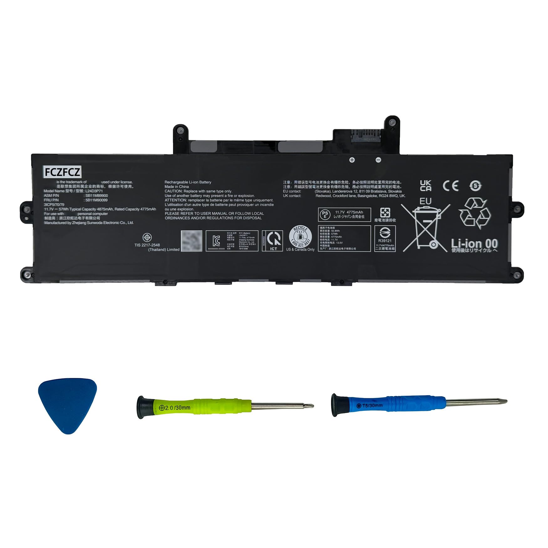 Amazon.com: FCZFCZ L24D3P71 Battery 57Wh 4875mAh Replacement for