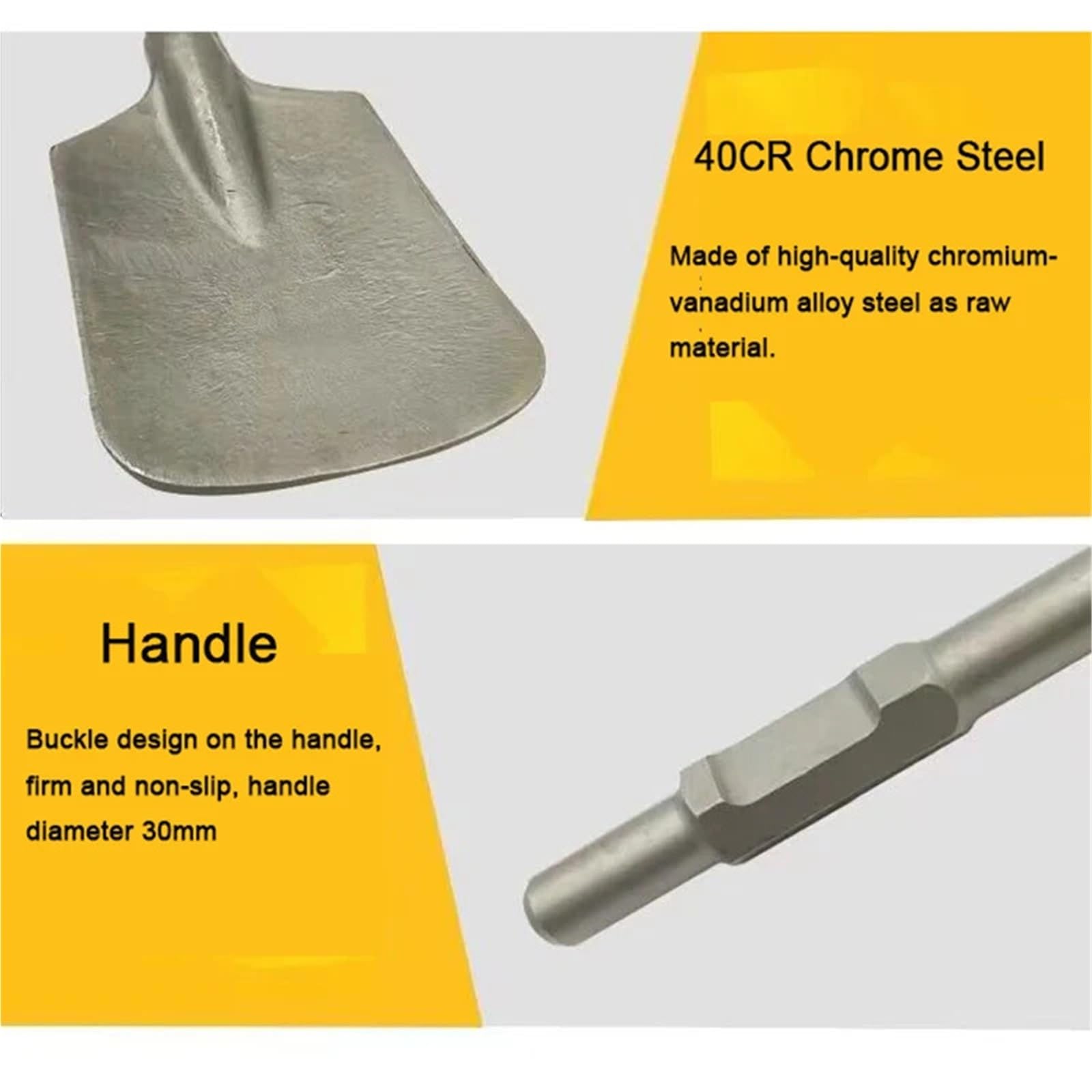 Tonspaten Elektrischer Hammer mit Sechskantschaft, Brecher, Lehm, Spaten, Schaufel, Meißel, Schneider, extra breit, spitz, Spitze(Size 1)