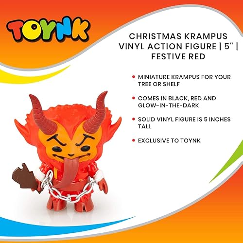 Miniatura 7 de Toynk Store Christmas Krampus Figura de acción de vinilo  5 pulgadas  Rojo festivo
