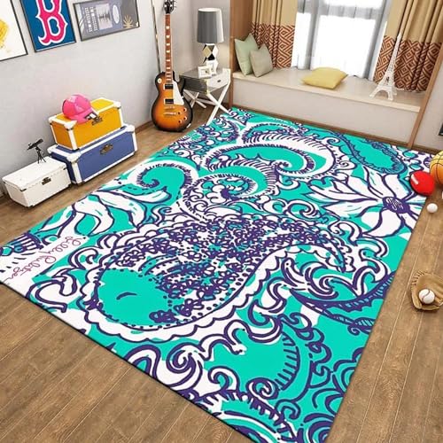 3D Fiori Delle Piante Stampa Tappeto Salotto Grande Pelo Corto Moderno, Moquette Antiscivolo, Grandi Soggiorno Bambini Camera Da Letto Decorazione Domestica Tappeti 160 X 230 Cm -65005008246