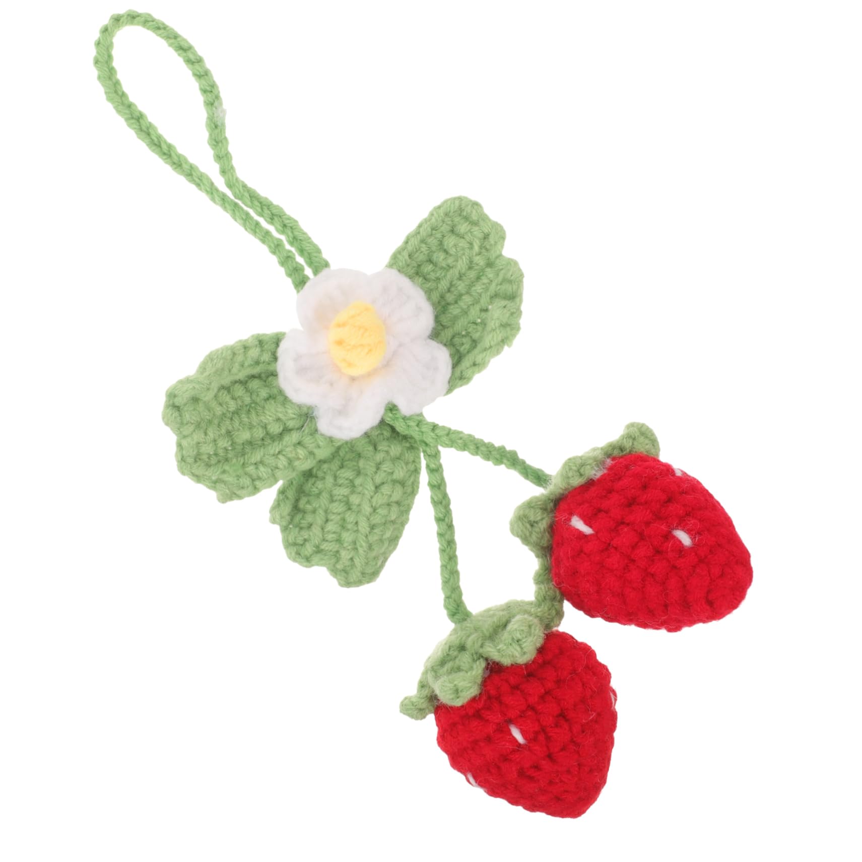 AHANDMAKER Set 5 Portachiavi Fragola In Acrilico – Ciondoli Kawaii A Forma Di Frutta, Portachiavi Estetici Colorati Per Donne E Ragazze, Per Borsa E Zaino, Oro