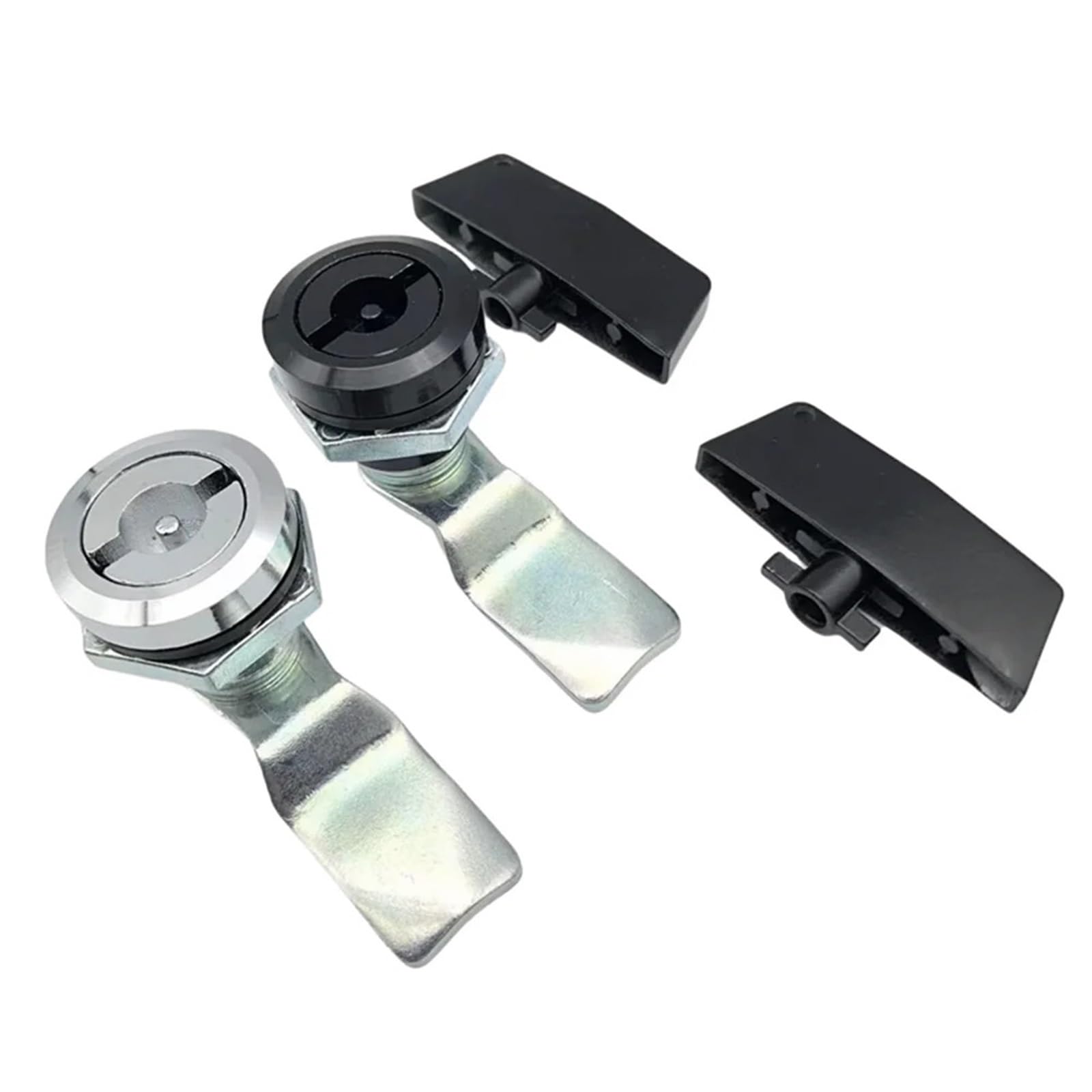 Ntbpeyzvqf Silver Stainless Steel Cam Lock Cabinet Locks Power Distribution Box Switch Equipment Control 1Pcs(Plastic Keys)