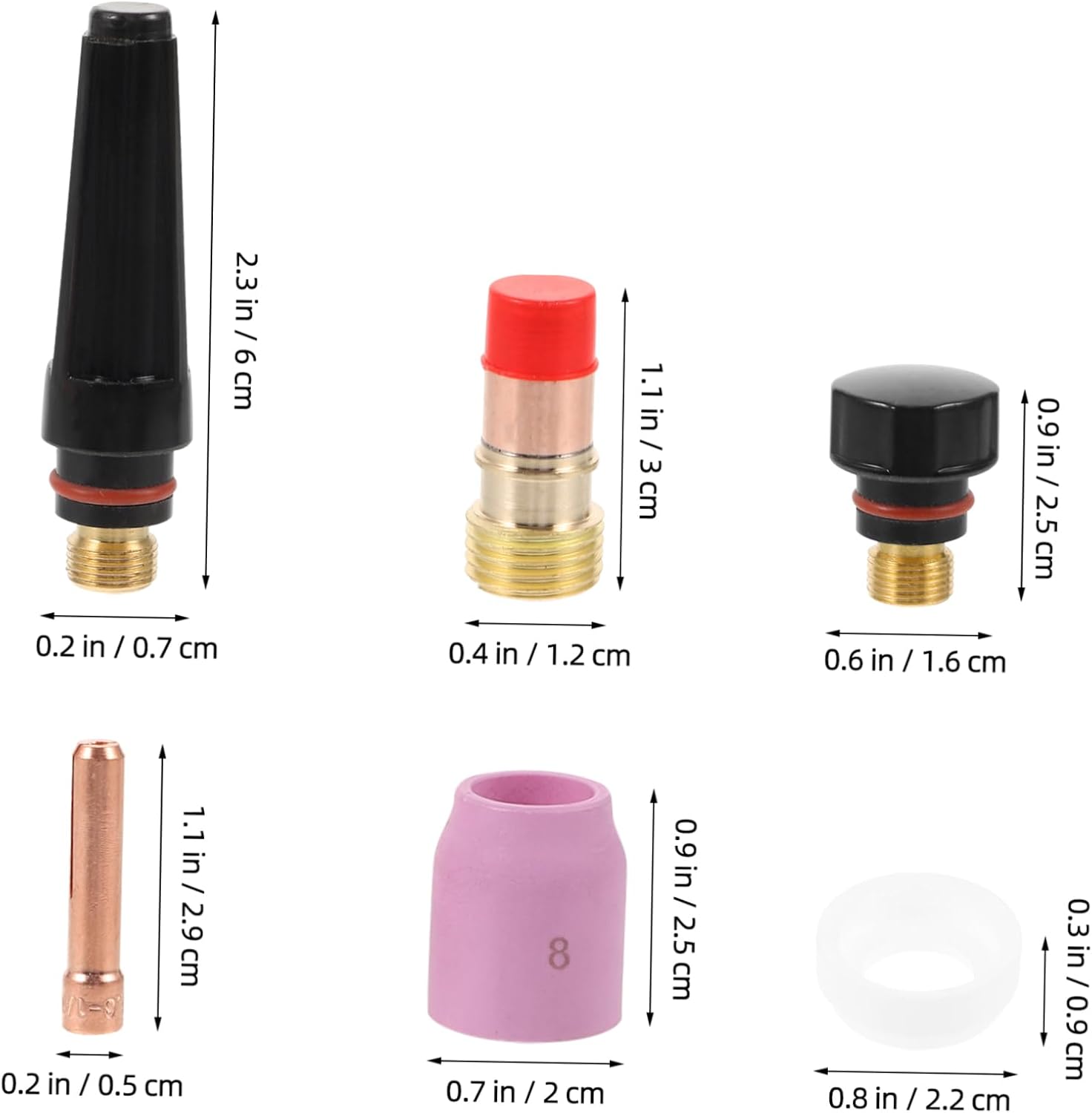 Welding Gun Accessories Nozzle Cups Ceramic Cups Soldering Torch Kit Versatile for Welding Jobs