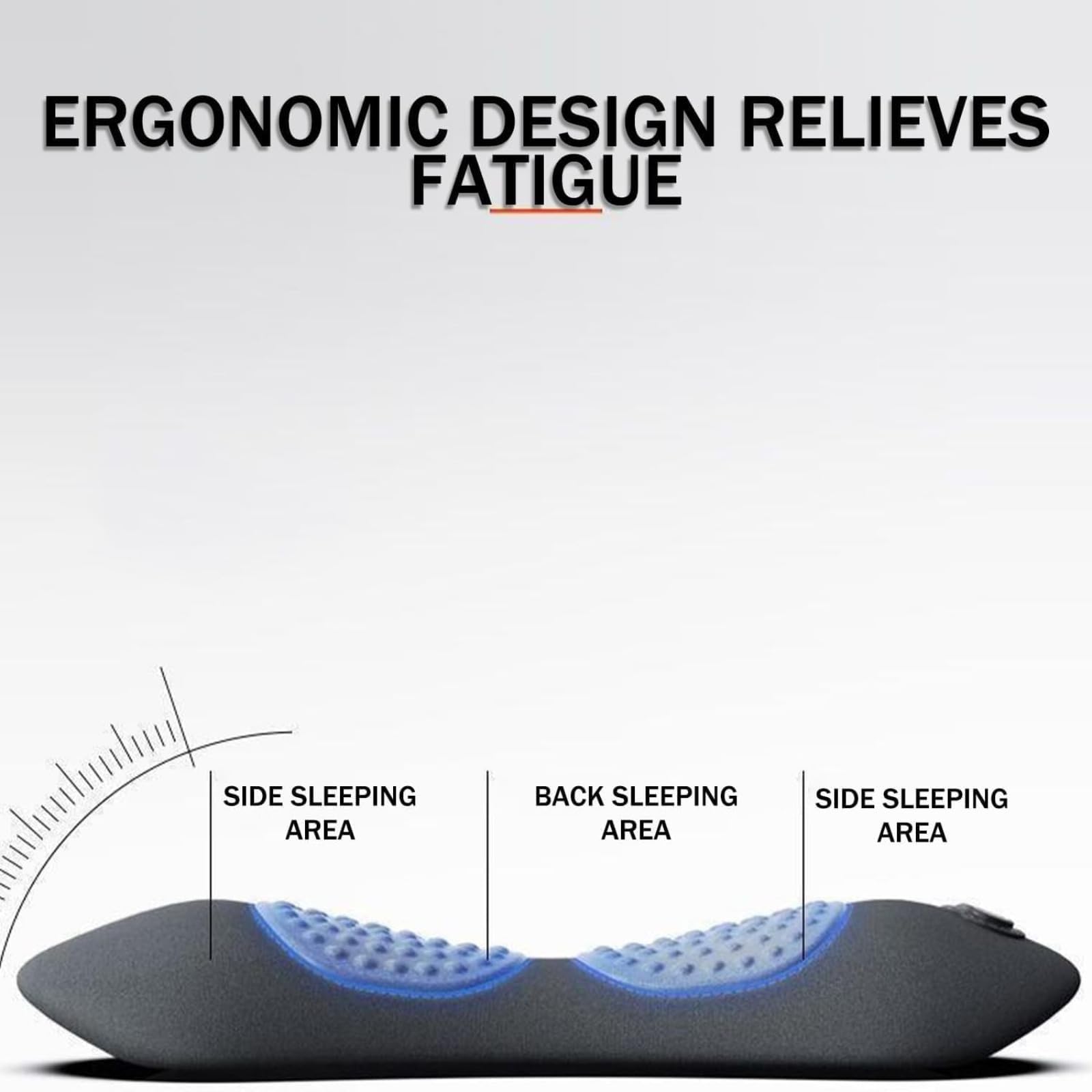 vizo 3 In 1 Rückenmassagegerät, Elektrisches Lendenkissen mit Wärme, Dehnung & Vibration, Memory Foam (Schwarz)